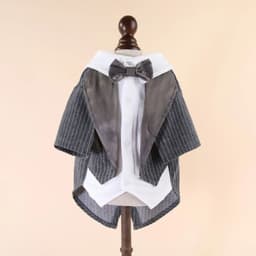 image-Gentleman Dog Clothes Wedding Suit Formal Shirt For Small Dogs Bowtie Tuxedo Pet Outfit Halloween Christmas Costume For Cats