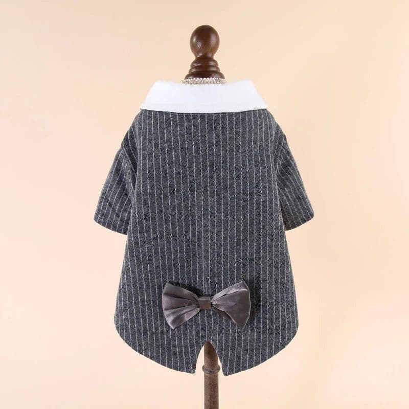 image-Gentleman Dog Clothes Wedding Suit Formal Shirt For Small Dogs Bowtie Tuxedo Pet Outfit Halloween Christmas Costume For Cats