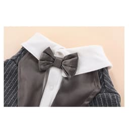 image-Gentleman Dog Clothes Wedding Suit Formal Shirt For Small Dogs Bowtie Tuxedo Pet Outfit Halloween Christmas Costume For Cats