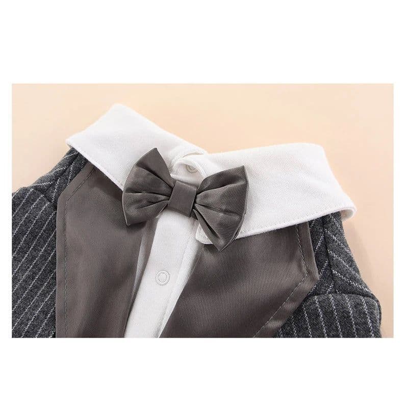 image-Gentleman Dog Clothes Wedding Suit Formal Shirt For Small Dogs Bowtie Tuxedo Pet Outfit Halloween Christmas Costume For Cats
