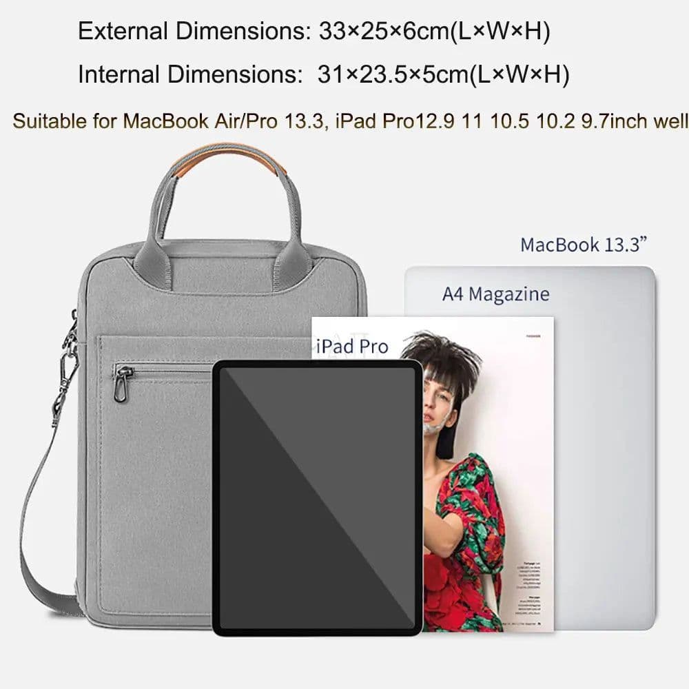 image-WiWU Laptop Bag for MacBook Pro 13 A2338 2022 M2 M1 Waterproof Shoulder Bag for iPad Pro 13 Carry Bag for MacBook Air 13.6 M3 M2