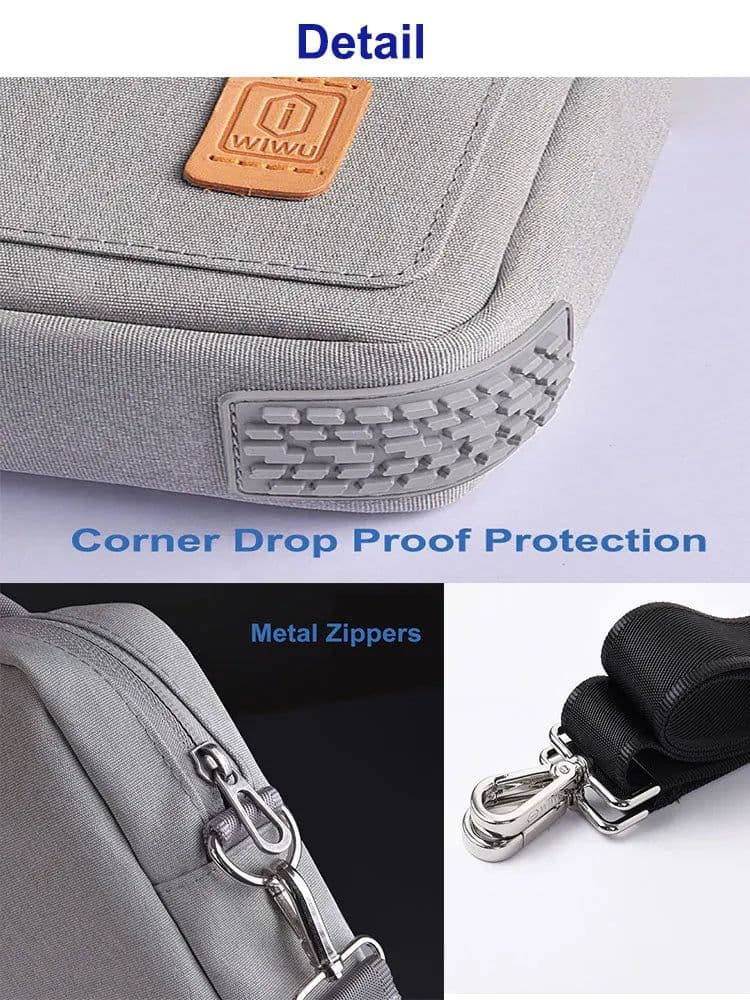 image-WiWU Laptop Bag for MacBook Pro 13 A2338 2022 M2 M1 Waterproof Shoulder Bag for iPad Pro 13 Carry Bag for MacBook Air 13.6 M3 M2