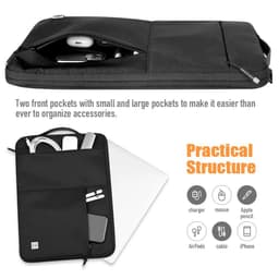 image-WIWU New Laptop Sleeve for MacBook Pro 14 2023 Waterproof Notebook Bag for MacBook Pro 16 Portable Carry Case for MacBook Air 13