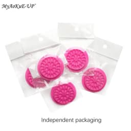 image-HOT 100pcs Colorful Disposable Plastic Flower Eyelash Holder Sticker Glue Adhesive Pallet For Eyelash Extension Makeup Tools