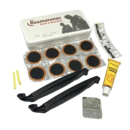 image-Brand New Bike Bicycle Flat Tire Repair Kit Tool Set Kit Patch Rubber Portable Fetal Best Quality Cycling Free Shipping