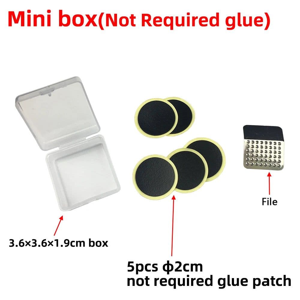 image-Brand New Bike Bicycle Flat Tire Repair Kit Tool Set Kit Patch Rubber Portable Fetal Best Quality Cycling Free Shipping