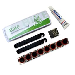 image-Brand New Bike Bicycle Flat Tire Repair Kit Tool Set Kit Patch Rubber Portable Fetal Best Quality Cycling Free Shipping