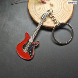 image-New Dice Key Chain Metal Personality Dice Poker Soccer Guitar Model Alloy Keychain Gift Car Key Ring 17045
