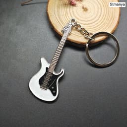 image-New Dice Key Chain Metal Personality Dice Poker Soccer Guitar Model Alloy Keychain Gift Car Key Ring 17045