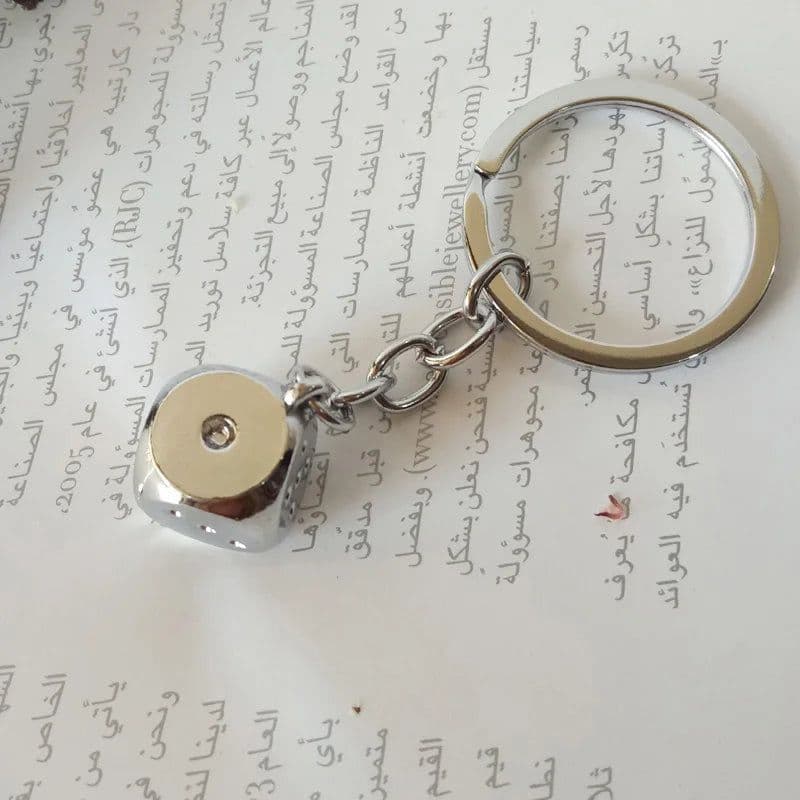 image-New Dice Key Chain Metal Personality Dice Poker Soccer Guitar Model Alloy Keychain Gift Car Key Ring 17045