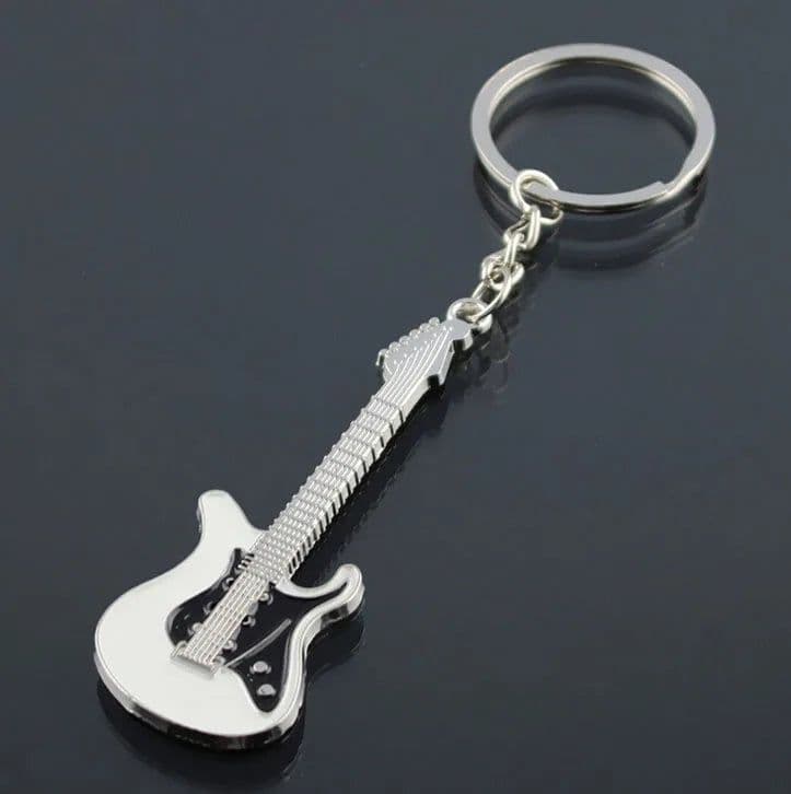 image-New Dice Key Chain Metal Personality Dice Poker Soccer Guitar Model Alloy Keychain Gift Car Key Ring 17045