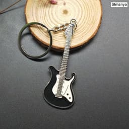 image-New Dice Key Chain Metal Personality Dice Poker Soccer Guitar Model Alloy Keychain Gift Car Key Ring 17045