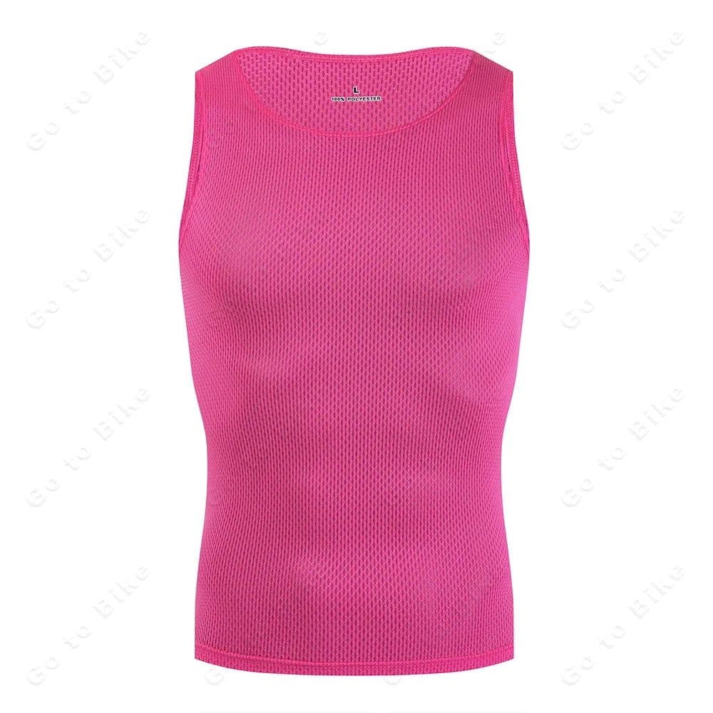 image-Colorful Cycling Base Layer Cycling Undershirt Quick Dry Underwear Cycling Sleeveless Jersey High Elastici MTB Road Bike Jerseys