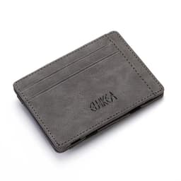 image-Mini Men Card Holder Wallets Zipper Coin Pocket Slim Magic Male Wallet Quality PU Leather Credit Bank Card Case Small Men Purses