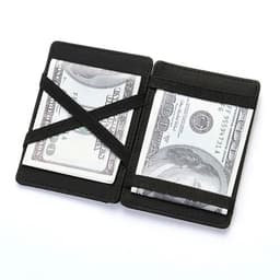 image-Mini Men Card Holder Wallets Zipper Coin Pocket Slim Magic Male Wallet Quality PU Leather Credit Bank Card Case Small Men Purses