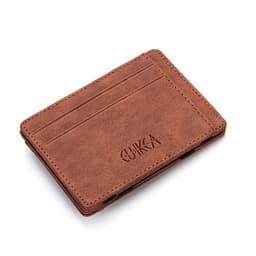 image-Mini Men Card Holder Wallets Zipper Coin Pocket Slim Magic Male Wallet Quality PU Leather Credit Bank Card Case Small Men Purses