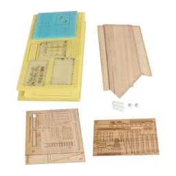 image-Unpainted 1/35 Building Model Kits Ruins House Handmade Miniature Wooden Diorama Scene for Micro Landscape Architecture Model