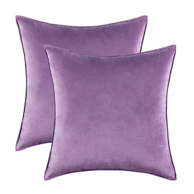 image-Solid Covered Velvet Lumbar Pillowcase Cushion Cover Soft Hotel Sofa Car Home Chair Decoration Pillow Cover 30x50 50 60cm 1PC