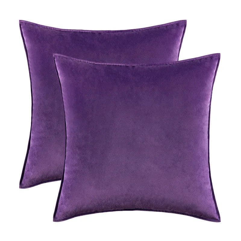 image-Solid Covered Velvet Lumbar Pillowcase Cushion Cover Soft Hotel Sofa Car Home Chair Decoration Pillow Cover 30x50 50 60cm 1PC