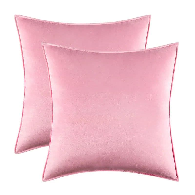 image-Solid Covered Velvet Lumbar Pillowcase Cushion Cover Soft Hotel Sofa Car Home Chair Decoration Pillow Cover 30x50 50 60cm 1PC