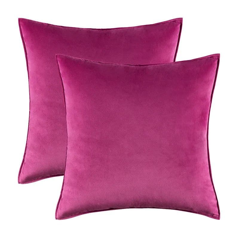 image-Solid Covered Velvet Lumbar Pillowcase Cushion Cover Soft Hotel Sofa Car Home Chair Decoration Pillow Cover 30x50 50 60cm 1PC