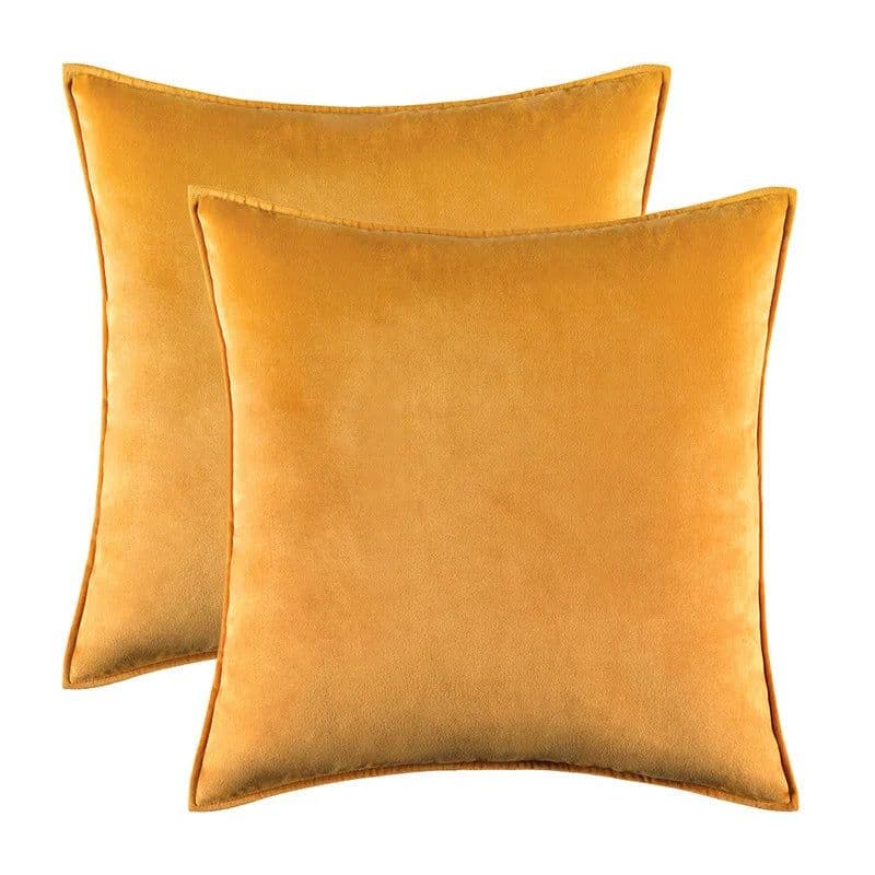 image-Solid Covered Velvet Lumbar Pillowcase Cushion Cover Soft Hotel Sofa Car Home Chair Decoration Pillow Cover 30x50 50 60cm 1PC