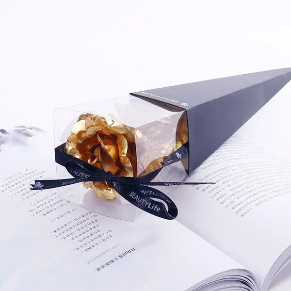 image-Valentine's Day Creative Gift 24K Foil Plated Rose Gold Rose Lasts Forever Love Wedding Decor Lover Lighting Roses Creative Gift