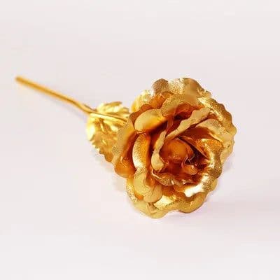 image-Valentine's Day Creative Gift 24K Foil Plated Rose Gold Rose Lasts Forever Love Wedding Decor Lover Lighting Roses Creative Gift