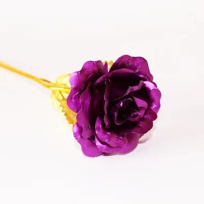 image-Valentine's Day Creative Gift 24K Foil Plated Rose Gold Rose Lasts Forever Love Wedding Decor Lover Lighting Roses Creative Gift