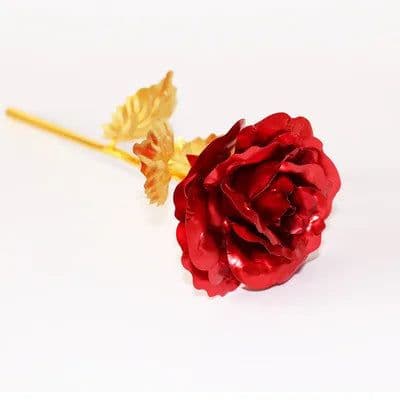 image-Valentine's Day Creative Gift 24K Foil Plated Rose Gold Rose Lasts Forever Love Wedding Decor Lover Lighting Roses Creative Gift