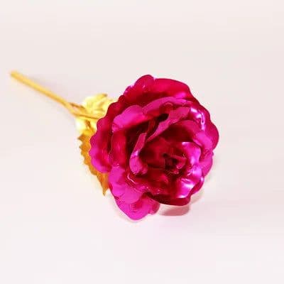 image-Valentine's Day Creative Gift 24K Foil Plated Rose Gold Rose Lasts Forever Love Wedding Decor Lover Lighting Roses Creative Gift