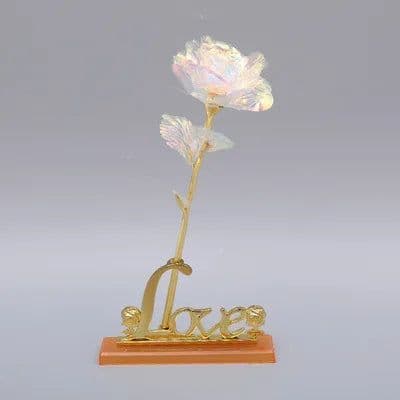 image-Valentine's Day Creative Gift 24K Foil Plated Rose Gold Rose Lasts Forever Love Wedding Decor Lover Lighting Roses Creative Gift
