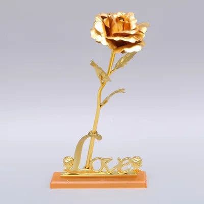 image-Valentine's Day Creative Gift 24K Foil Plated Rose Gold Rose Lasts Forever Love Wedding Decor Lover Lighting Roses Creative Gift