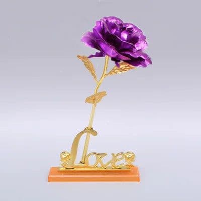 image-Valentine's Day Creative Gift 24K Foil Plated Rose Gold Rose Lasts Forever Love Wedding Decor Lover Lighting Roses Creative Gift