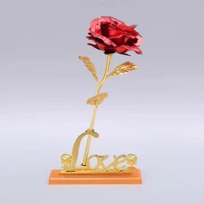 image-Valentine's Day Creative Gift 24K Foil Plated Rose Gold Rose Lasts Forever Love Wedding Decor Lover Lighting Roses Creative Gift