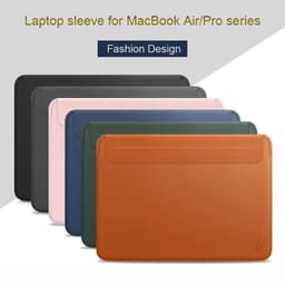 image-WiWU Laptop Sleeve Case for MacBook Air 13 M2 A2681Ultra-thin Leather Notebook Case for Macbook pro 16 14 Waterproof Laptop Bag