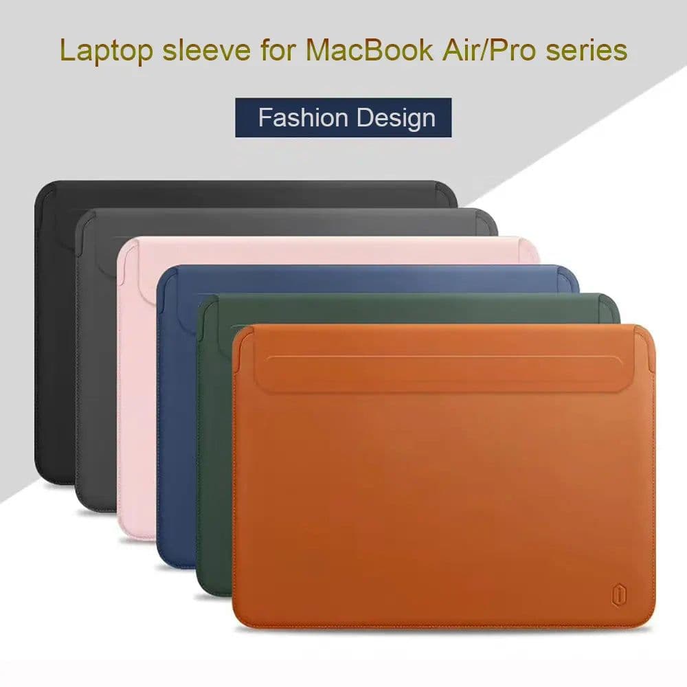 image-WiWU Laptop Sleeve Case for MacBook Air 13 M2 A2681Ultra-thin Leather Notebook Case for Macbook pro 16 14 Waterproof Laptop Bag