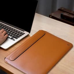 image-WiWU Laptop Sleeve Case for MacBook Air 13 M2 A2681Ultra-thin Leather Notebook Case for Macbook pro 16 14 Waterproof Laptop Bag