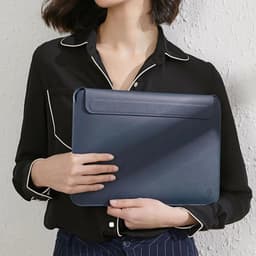 image-WiWU Laptop Sleeve Case for MacBook Air 13 M2 A2681Ultra-thin Leather Notebook Case for Macbook pro 16 14 Waterproof Laptop Bag