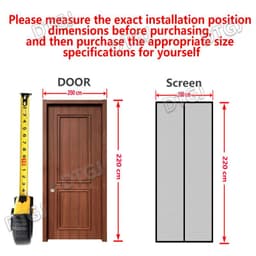 image-2021 New Magnetic Screen Door Curtain Anti-Mosquito Net Fly Insect Screen Mesh Automatic Closing Custom Size Easy Installation