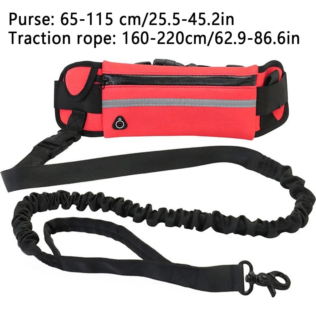 image-New Dog Traction Rope Leash with Waist Bag Nylon Durable Training Leash Premium Dog Supplies for Running Walking Training Hiking