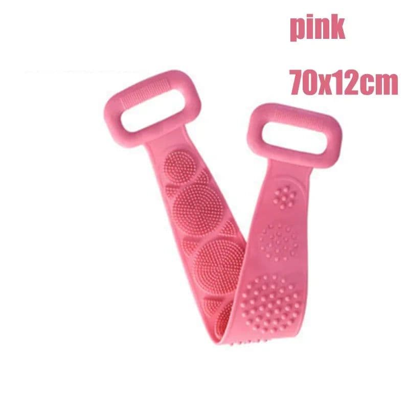 image-Silicone Rub Back Brush Bathroom Non-slip Wash Foot Pad Massage Shower Mat with Sucker Bath Massage Foot Exfoliating Brush Pad