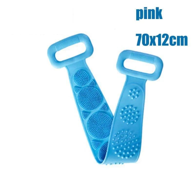 image-Silicone Rub Back Brush Bathroom Non-slip Wash Foot Pad Massage Shower Mat with Sucker Bath Massage Foot Exfoliating Brush Pad