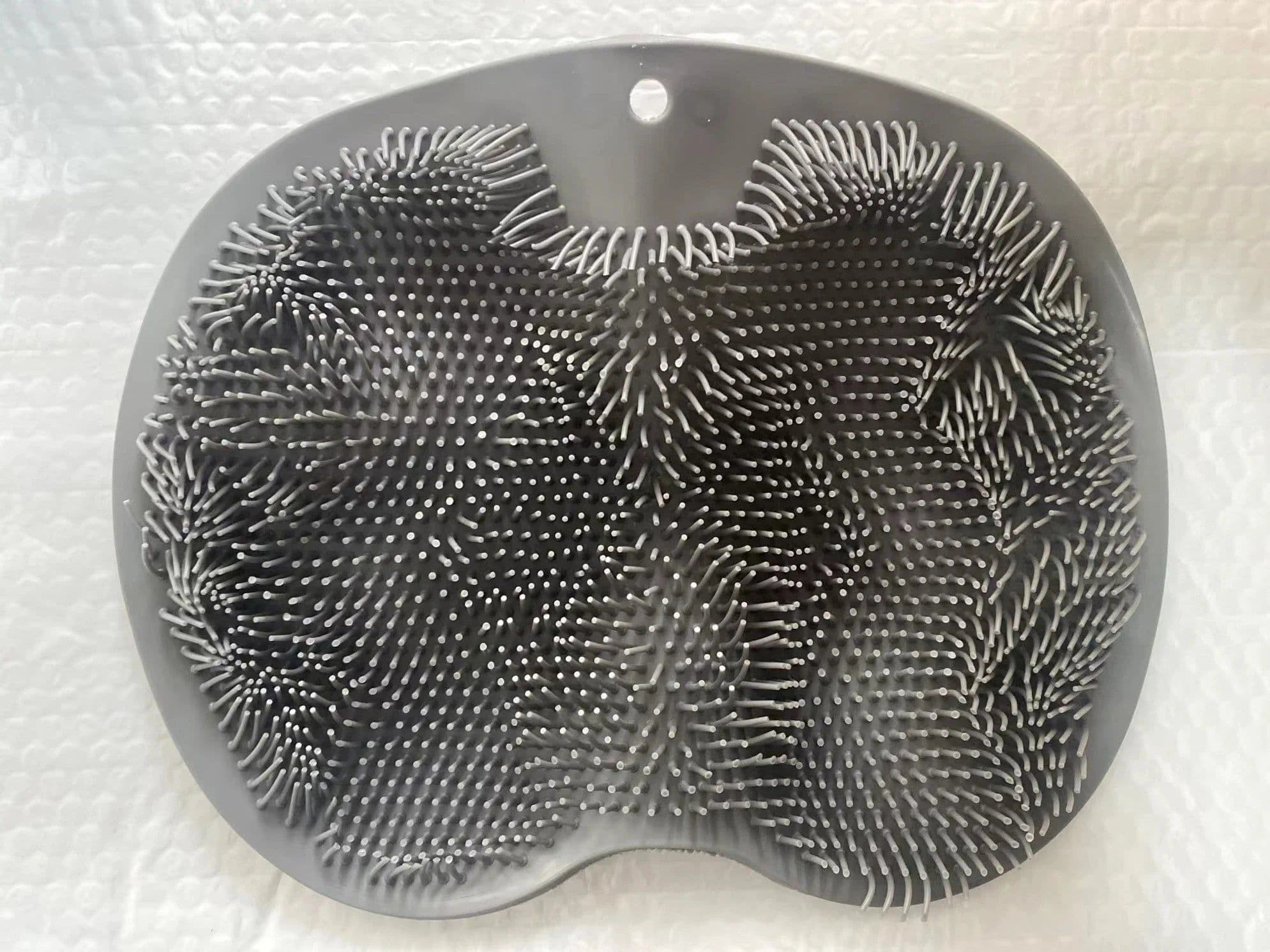 image-Silicone Rub Back Brush Bathroom Non-slip Wash Foot Pad Massage Shower Mat with Sucker Bath Massage Foot Exfoliating Brush Pad
