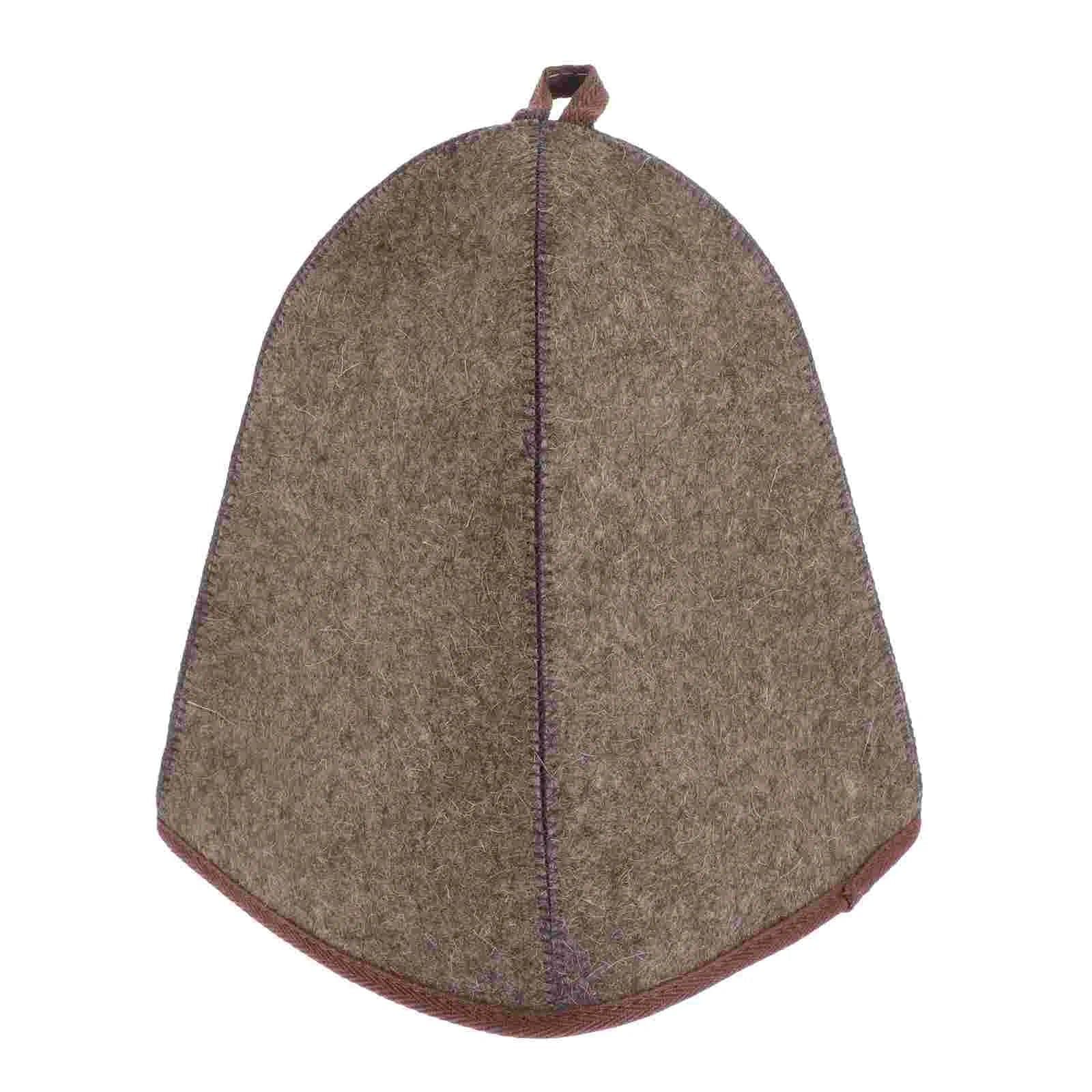 image-Hat Sauna Felt Bathwool Russian Hair Men Ukrainian House Banya Room Vaporarium Hats Cap Steam Women Portable Accessories