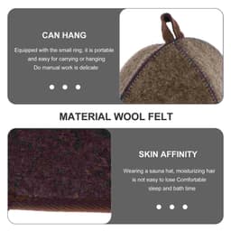image-Hat Sauna Felt Bathwool Russian Hair Men Ukrainian House Banya Room Vaporarium Hats Cap Steam Women Portable Accessories