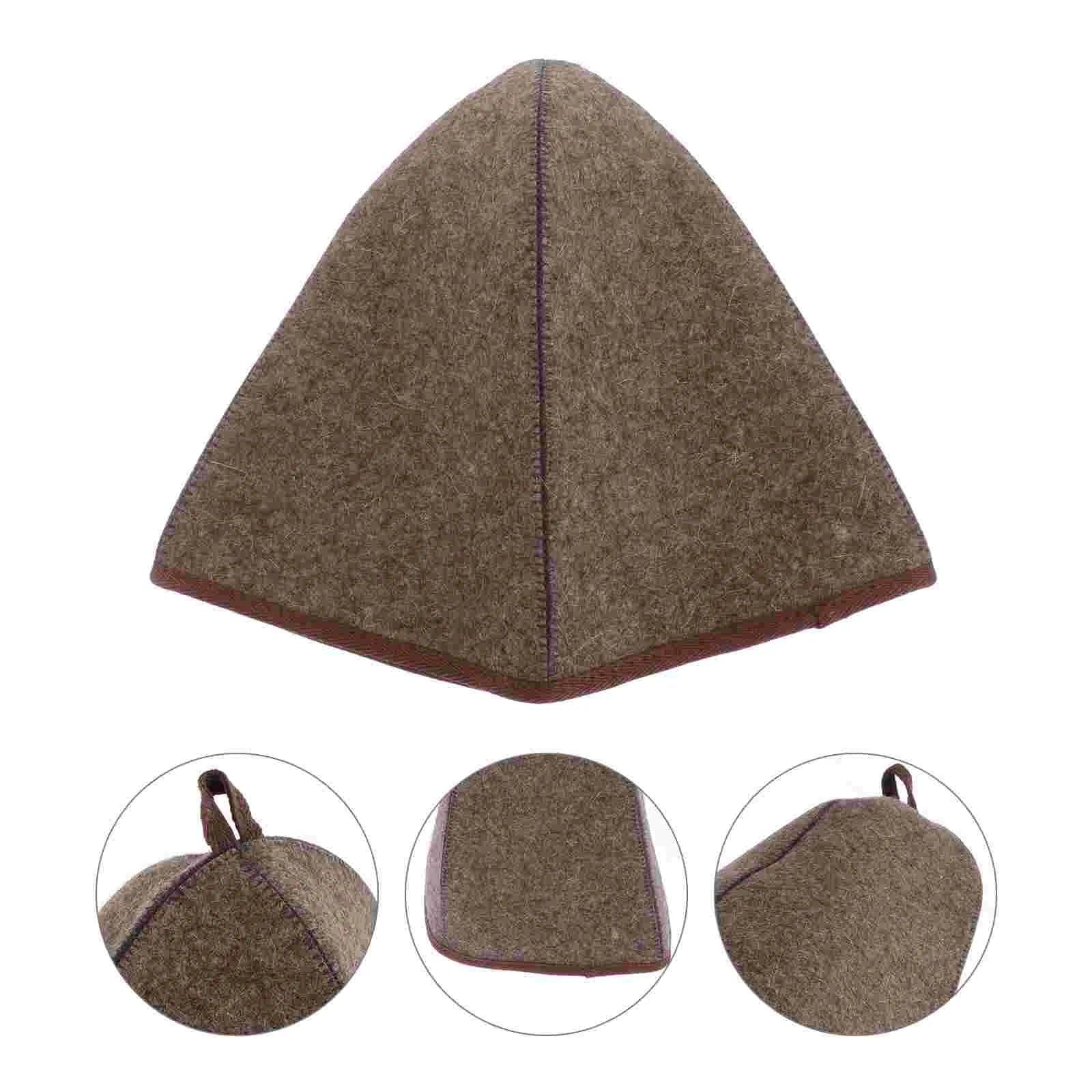 image-Hat Sauna Felt Bathwool Russian Hair Men Ukrainian House Banya Room Vaporarium Hats Cap Steam Women Portable Accessories