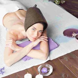 image-Hat Sauna Felt Bathwool Russian Hair Men Ukrainian House Banya Room Vaporarium Hats Cap Steam Women Portable Accessories