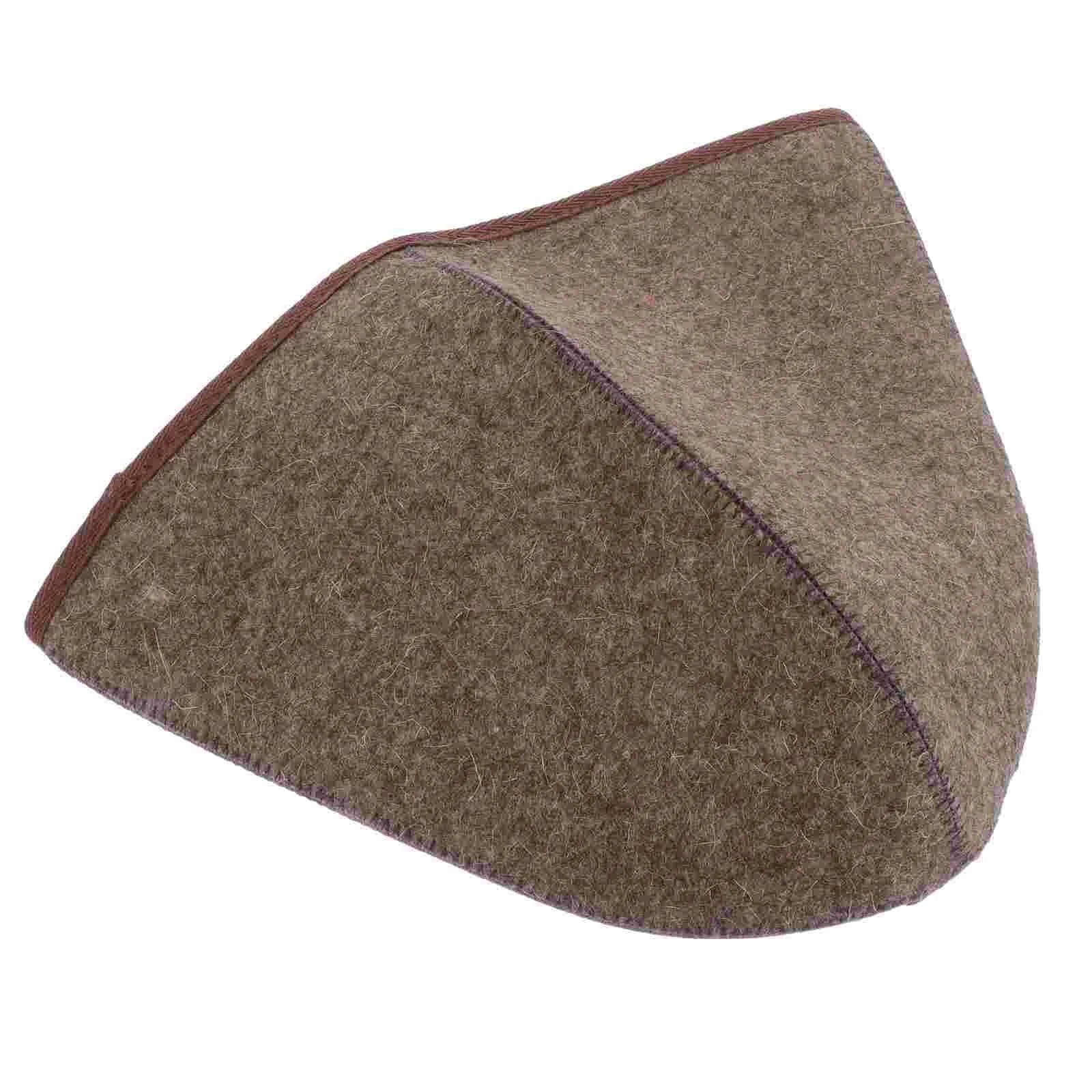 image-Hat Sauna Felt Bathwool Russian Hair Men Ukrainian House Banya Room Vaporarium Hats Cap Steam Women Portable Accessories