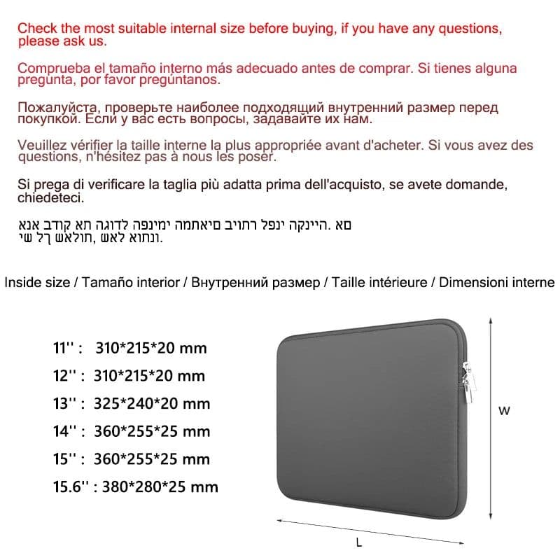 image-Laptop Bag For Macbook Air Pro Retina 11 12 13 14 15 15.6 inch Laptop Sleeve Case PC Tablet Case Cover for Xiaomi Air HP Dell